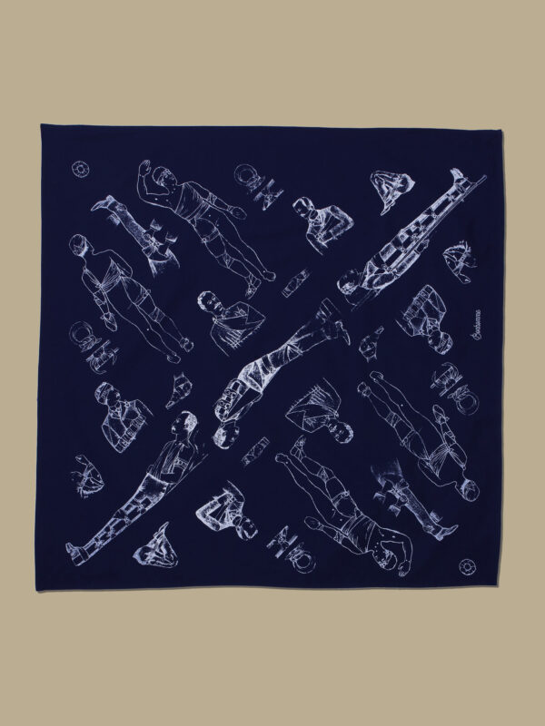 Bonhomme - bandana bleu plat
