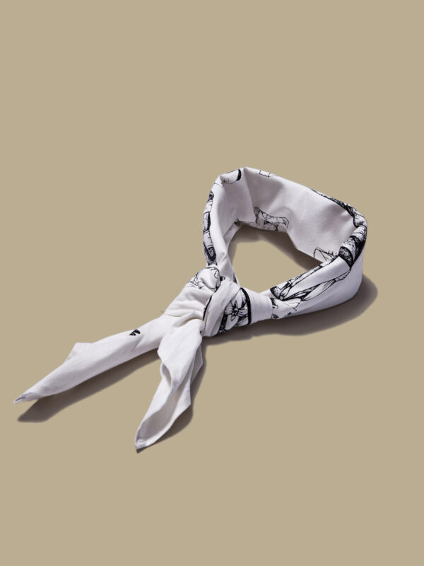 Bonhomme - bandana blanc noeud