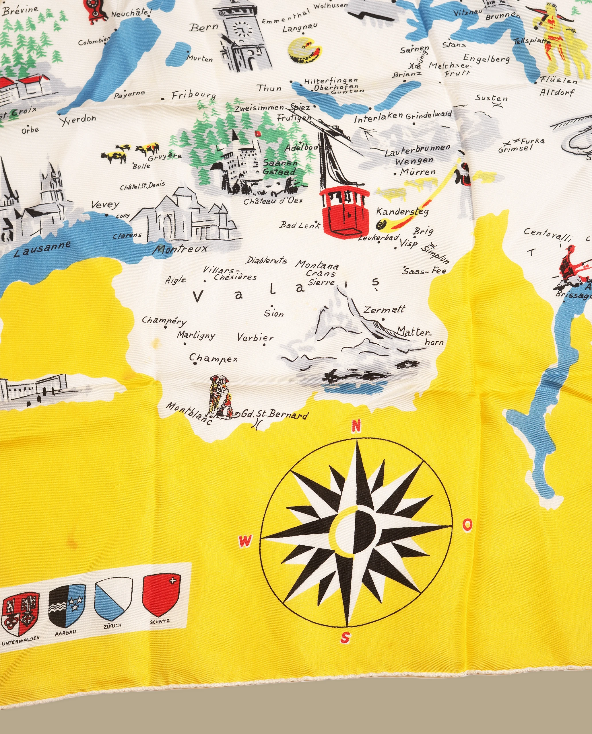 FOULARD CARTE DE LA SUISSE . – Image 2